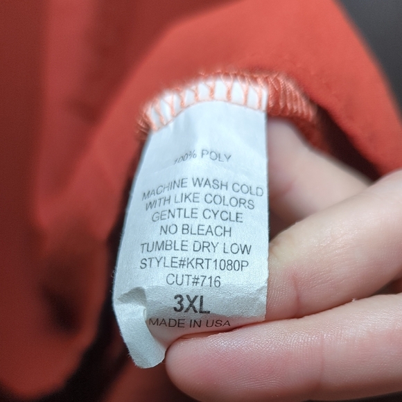 Jade by Jane Rust V-Neck High-Low Tunic 3/4 Sleeve Women's Size 3XL - Picture 3 of 5